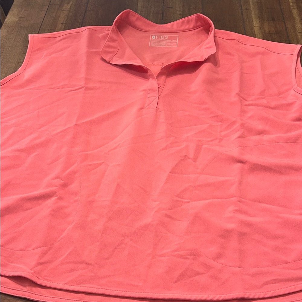 Figs Rafaela Coral Sleeveless Top 4x EUC